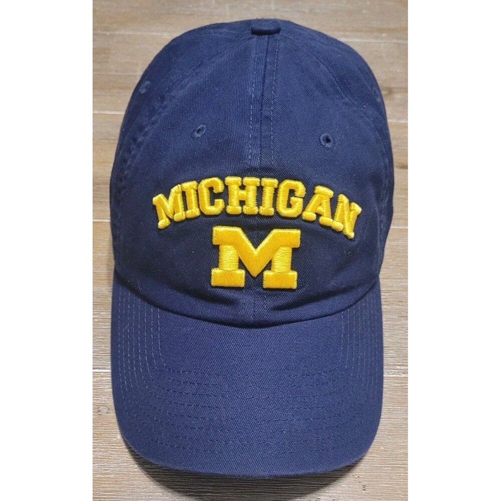 Desert Cactus University of Michigan Hat Wolverines U of M Strap Back Cap Navy